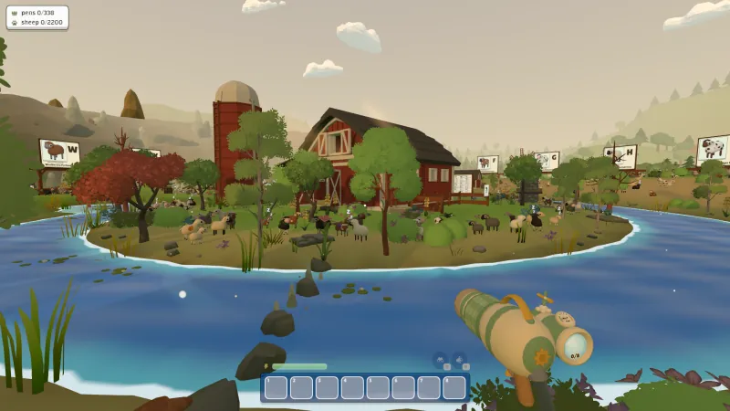 The barn island at golden hour