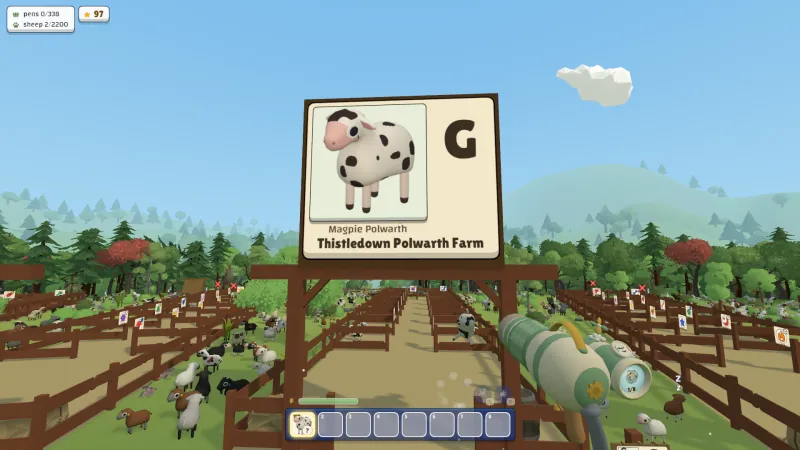 Throwing a sheep over a farm gate